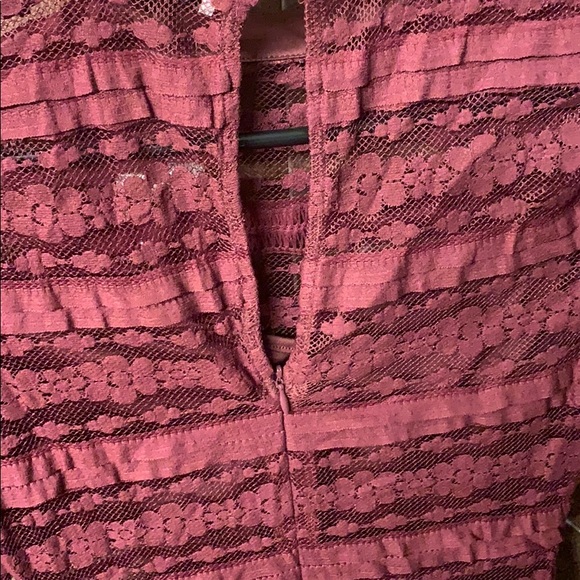 Mesh size small burgundy long sleeve dress - Picture 6 of 13